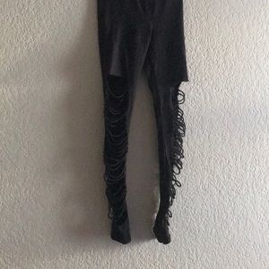 Fashion nova extreme distressed leggings